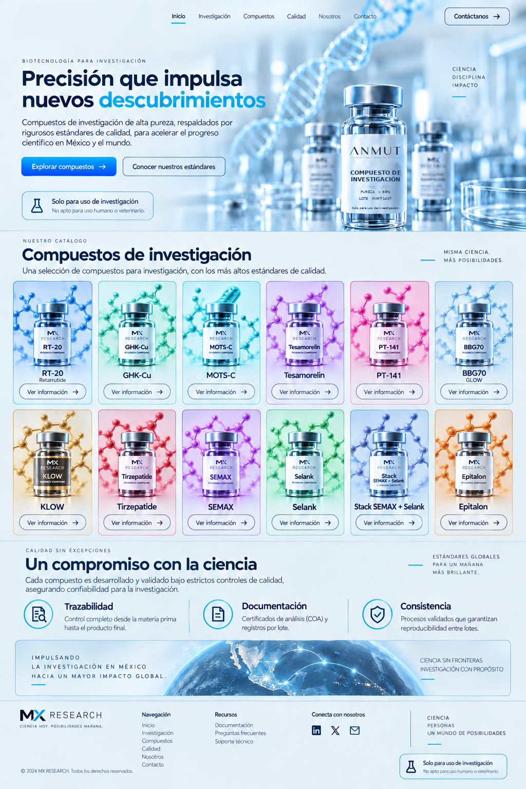 Diseño original aprobado de la sección Inicio de ANMUT